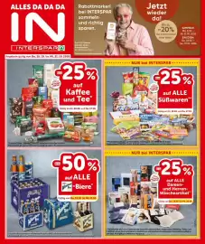 Interspar Flugblatt woche 42 Seite 1: ALLES DA DA DA IN INTERSPARA Angebote gültig von Do, 15.10. bis Mi, 21.10.2026 JACOBS