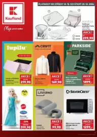 Kaufland leták týden 42 Strana 1: Mattel panenka €319,90, Livarno polštář €99,90