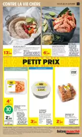Catalogue Intermarché Contact page 7: DOS DE LIEU NOIR €13,90, CREVETTES CUITES €6,49