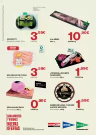 Catálogo Hipercor Página 2: Solomillo de pollo €3,58, Calamar €10,90