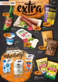 COOP TIP leták Strana 1: Semtex energetický nápoj €14,90, Hobžovy strážnické brambůrky €9,90