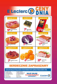 E.Leclerc gazetka tydzień 42 Strona 16: Boczek wędzony parzony Karol €17,99, Ser Szwajcar Bestmilk €23,99