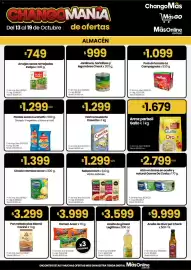 Catálogo Changomas semana 42 Página 3: Arcor ramen €110.165,00, Check aceite de oliva €19.998,00