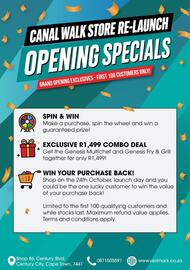 Verimark catalogue Page 2: CANAL WALK STORE RE-LAUNCH OPENING SPECIALS GRAND OPENING EXCLUSIVES - FIRST 100 CUSTOMERS ONLY!