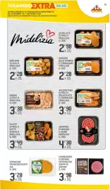 Volantino Supermercati Dok Pagina 26: Kebab di pollo Midelizia €3,30, Cordon bleu spinaci e formaggio Midelizia €2,28