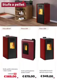 Volantino Bricocenter Pagina 14: Stufa a pellet vieste plus €569,00, Stufa pellet burano 8 wifi plus colore rosso €949,00