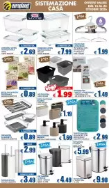 Volantino Europlanet Casa Pagina 10: Organizer da cassetti €0,89, Pattumiera a pedale inox - bianco nero 3 litri €4,49