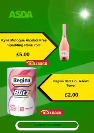 Asda leaflet week 42 Page 4: ASDA Kylie Minogue Alcohol Free Sparkling Rosé 75cl £5.00 ROLLBACK Regina Blitz HOUSEHOLD TOWEL