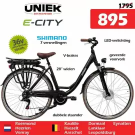 ITEK folder Pagina 2: 36v UNIEK DA'S PAS FIETSEN E-CITY Lithiumbatterij 500 Wh SHIMANO 7 versnellingen 1795 895