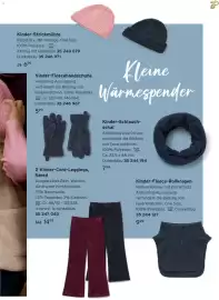Tchibo Prospekt Seite 9: Kinder-Strickmütze Rippstrick. Mit Krempe. One Size. 100% Polyester.. Altrosa mit Pailletten 35 243