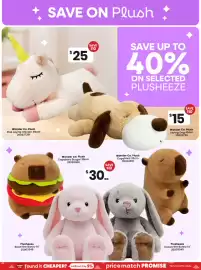 Toymate catalogue Page 34: Wonder Co. Plush Pink Laying Unicorn 65cm €25,00, Wonder Co. Plush Laying Dog 45cm €15,00