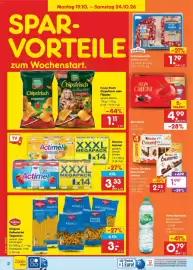 Netto Marken-Discount DE folder week 43 Pagina 2: Kinder Country, Bueno oder Hanuta €1,99, Danone Actimel €3,33