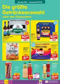 Netto Marken-Discount DE folder week 43 Pagina 28: Holsten Premium Pilsener oder Alkoholfrei €10,99, Paulaner Spezi €7,99