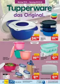 Netto Marken-Discount DE folder week 43 Pagina 38: Tupperware Butterdose €9,99, Tupperware eis-wurfelbehälter €9,99