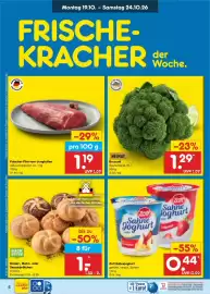 Netto Marken-Discount DE folder week 43 Pagina 4: Heimat Broccoli €1,29, Backstube kaiser-, mohn- oder sesambrötchen €1,00