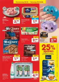 Netto Marken-Discount DE folder week 43 Pagina 47: Corny Müsliriegel €1,69, Wagner Steinofen Pizza €1,79