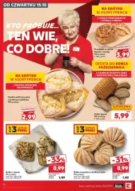Kaufland gazetka tydzień 42 Strona 28: Ciastko półfrancuskie z prażonym jabłkiem €2,99, Bułka muszelka z kiełkami żyta €0,99