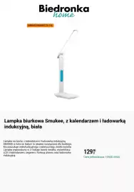 Biedronka gazetka Strona 5: Lampka biurkowa Smukee, z kalendarzem i ładowarką indukcyjną, biała €129,00