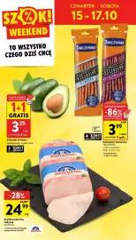 Intermarche gazetka tydzień 42 Strona 2: Avocado zielone €3,25, Szynek z piersią indyczą Indykpol €24,99