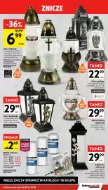 Intermarche gazetka tydzień 42 Strona 39: Znicz kapliczka ORIGINAL PŁOMYK €29,99, Znicz szklany €6,99