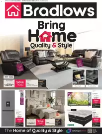 Bradlows catalogue Page 1: Titania 4 Piece Bedroom Suite €21.499,95, 65" (165cm) UHD Smart TV €8.999,95