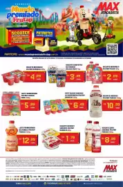 Encarte Max Atacadista Página 1: Leite fermentado frutap frasco pack €5,99, Frutap - iogurte confeitos ou cereais €3,49