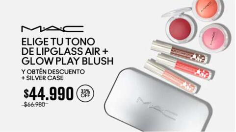 Catálogo MAC Cosmetics Página 2: Elige tu tono de lipglass + glow play blush €44.990,00