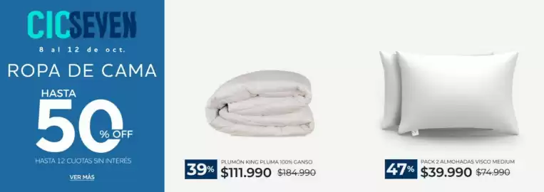Catálogo CIC Página 7: Cic - pack 2 almohadas visco medium €39.990,00