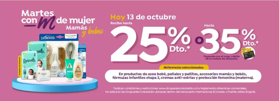 Droguerías Colsubsidio (válido hasta 13-10)