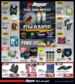 Repco catalogue Page 1: Repco Degreaser €10,00, Valvoline Restore & Protect 5W-30 or 10W-40 €49,00