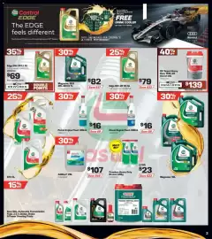Repco catalogue Page 3: Castrol RX Super Heavy Duty 15W-40 Diesel €139,00, Castrol Edge 0W-20 C5 €79,00