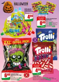 Dino gazetka tydzień 42 Strona 13: Lizak czaszka Sour Madness €0,49, żelki płynne Triple Slime Sweet And Fun €4,99