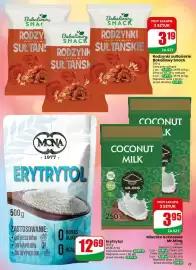 Dino gazetka tydzień 42 Strona 23: Rodzynki sułtańskie Bakaliowy Snack €3,19, Mleczko kokosowe Mr.Ming €3,95