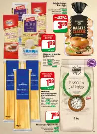 Dino gazetka tydzień 42 Strona 27: Makaron durum spaghetti Kuchnia Smaku €1,59, Bajgle Classic Dan Cake €3,99