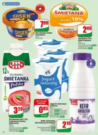 Dino gazetka tydzień 42 Strona 42: Śmietanka UHT 12% kulinarna polska Mlekovita €3,29, Jogurt naturalny Krasula €0,85
