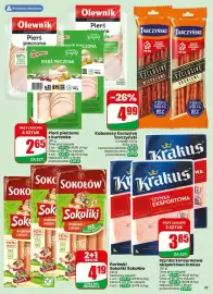 Dino gazetka tydzień 42 Strona 45: Parówki Sokoliki Sokołów €4,19, Kabanosy Exclusive Tarczyński €4,99