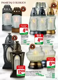 Dino gazetka tydzień 42 Strona 57: Znicz szklany Z631A, Z631B, Z631C €4,99, Znicz szklany katedra mini €4,79