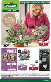 Dehner Flugblatt woche 42 Seite 1: Dehner Gültig von Mi, 14.10. bis Mo, 19.10.2026 GARTEN & ZOO UNSER WEIHNACHTS- MARKT IST