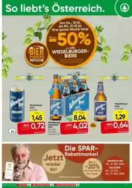 Spar Flugblatt woche 42 Seite 3: Wieselburger Bier alkoholfrei €4,02, Wieselburger Bier Gold €0,64