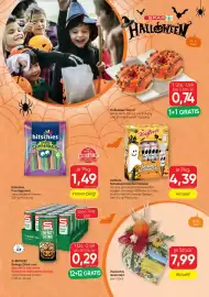 SPAR Gourmet Flugblatt woche 42 Seite 3: Halloweendonuts €0,74, Küfferle Schokoschirmchen €4,39