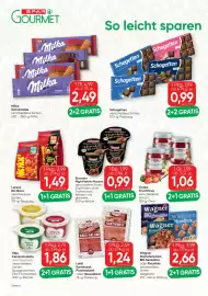 SPAR Gourmet Flugblatt woche 42 Seite 6: Milka Schokolade €2,49, Darbo Fruchtikus €1,06