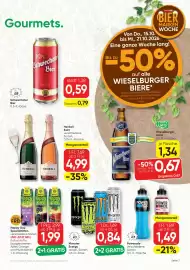 SPAR Gourmet Flugblatt woche 42 Seite 7: Schwechater Bier €0,59, Henkell Sekt €4,99