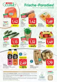 SPAR Gourmet Flugblatt woche 42 Seite 8: Spar Natur pur Bio-Hokkaido Kürbis €1,42, Spar Natur pur Bio-Kürbis Langer €1,42
