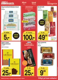 ABC Lavpris tilbudsavis uge 42 Side 1: Wasa Knækbrød Delikatess Sesam €5,00, Vildlaks med Toscana Krydderier €25,00