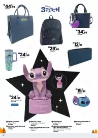 Catalogue JouéClub page 8: Veilleuse personnage angel avec enceinte sans fil €24,99, Stitch grand sac cabas €44,99