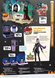 Catalogue JouéClub page 9: Monster high poupée mercredi €49,99, Huntr/x calendrier de l’avent 2026 scène de concert €47,99