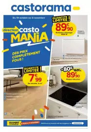 Catalogue Castorama page 1: Carrera Radiateur électrique double cœur de chauffe Vossia €89,90, Plaque induction €89,90