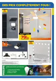 Catalogue Castorama page 11: Marga Ventilateur de plafond €79,90, Tunnbrod Projecteur d'extérieur solaire LED €19,90