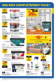 Catalogue Castorama page 9: GoodHome Peinture blanche €39,90, STARWAX Anti-moisissures €9,99