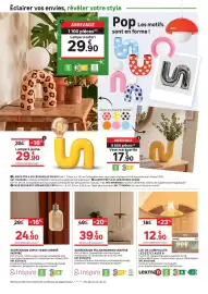 Catalogue Leroy Merlin page 10: Inspire SUSPENSION DIPSY VERRE AMBRÉ €24,90, Inspire SUSPENSION PECAN BAMBOU €39,90